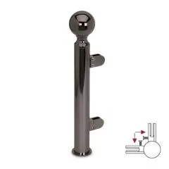 Hustenschutz Pfosten 20-140-38 - 90 - Rohr  38.1 mm - Anthrazit Design