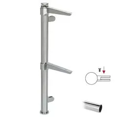 Hustenschutz Pfosten 20-112-25 links - Rohr  25.4 mm - Chrom Design