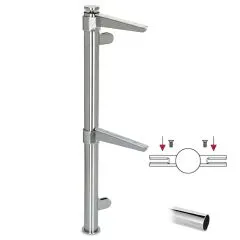 Hustenschutz Pfosten 20-112-38 mitte - Rohr  38.1 mm - Chrom Design