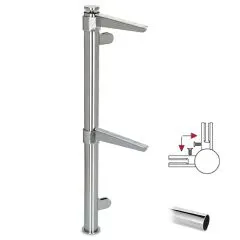 Hustenschutz Pfosten 20-112-38 -90 - Rohr  38.1 mm - Chrom Design