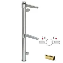 Hustenschutz Pfosten 20-112-38 mitte - Rohr  38.1 mm - Messing Design
