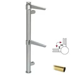 Hustenschutz Pfosten 20-112-38 -90 - Rohr  38.1 mm - Messing Design