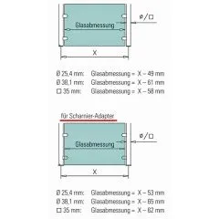 Hustenschutz Pfosten 20-121-38 rechts - Rohr  38.1 mm - Anthrazit Design