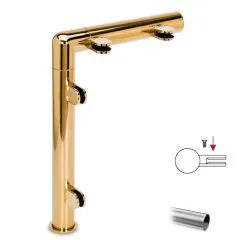 Hustenschutz Pfosten 20-130-38 links - Rohr  38.1 mm - Edelstahl Design