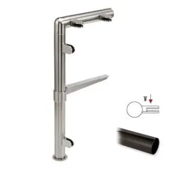 Hustenschutz Pfosten 20-131-38 links - Rohr  38.1 mm - Anthrazit Design