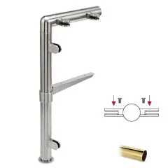 Hustenschutz Pfosten 20-131-38 mitte - Rohr  38.1 mm - Messing Design