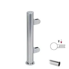 Hustenschutz Pfosten 20-150-38 links - Rohr  38.1 mm - Chrom Design