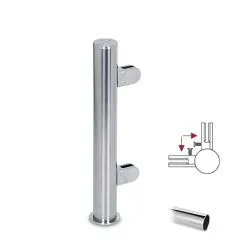 Hustenschutz Pfosten 20-150-38 -90 - Rohr  38.1 mm - Chrom Design