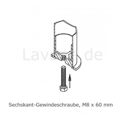Hustenschutz Pfosten 20-160-38 -45 - Rohr  38,1 mm - Messing Design