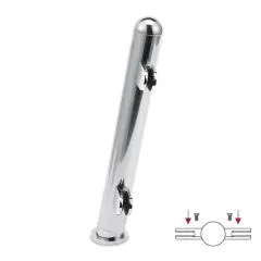 Hustenschutz Pfosten 20-161-25 mitte - Rohr  25.4 mm - Chrom Design