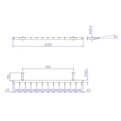 Wurstgehnge 20-7100-125 - Rohr  38.1 mm - Messing Design - 1.250 mm
