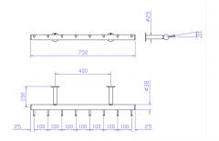 Wurstgehnge 20-7100-075 - Rohr  38.1 mm - Chrom Design - 750 mm
