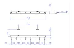 Wurstgehnge 20-7100-075 - Rohr  38.1 mm - Chrom Design - 750 mm