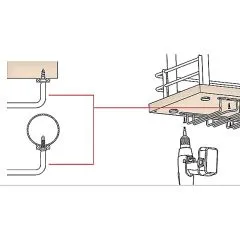 Messing Design matt - Glserhalter 450 mm - 5 fach