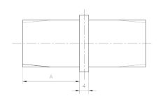 Edelstahl Rohrverbinder Vierkantrohr 40x40 mm