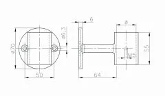 Edelstahl Rohrhalter fr Edelstahlrohr 42,4 mm