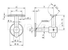 Edelstahl Handlauftrger fr Rohr 42,4 mm Hhen verstellbar