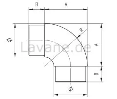 Edelstahl Rohrbogen 90 fr Edelstahlrohr 33,7 mm