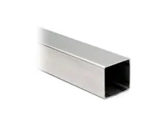 Edelstahl matt Vierkant Rohr 8x8mm - ganze Lnge 200 cm