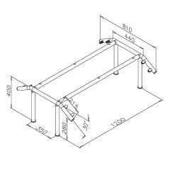 Hustenschutz Gestell 20-030 - Anthrazit Schwarz