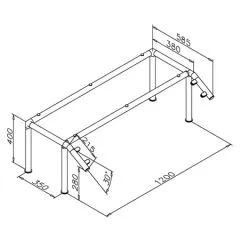 Hustenschutz Gestell 20-020 - Edelstahl Design