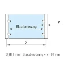 Hustenschutz Gestell 20-020 - Edelstahl Design