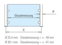 Hustenschutz Gestell 20-040-25 - Rohr 25,4mm - Chrom Design
