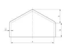 Endkappe Pyramide V2A fr Vierkantrohr 40x40 mm