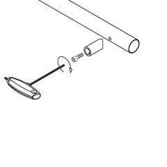 Abstandhalter flach Anthrazit Design Rohr 19.0 mm