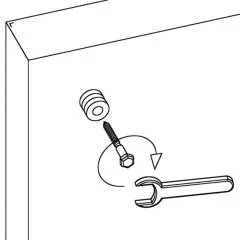 Abstandhalter flach Anthrazit Design Rohr 19.0 mm