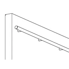 Abstandhalter flach Anthrazit Design Rohr 19.0 mm