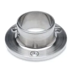 Edelstahl Design Rohr 50,8 mm Boden- und Wandflansch