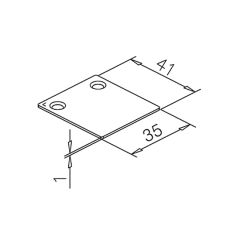 Endkappen Serie 41 - 1 Paar silber eloxiert Glas 15 mm