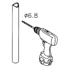 Edelstahl matt Design Glasklemme 42 - Rohr 38,1 mm - Glas 6-12.76mm