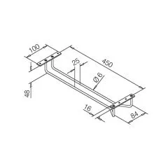 Athrazit Design - Glserhalter 450 mm