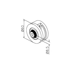 Edelstahl matt Design Glasklemme 44 - Flachmontage - Glas 8-12.76mm