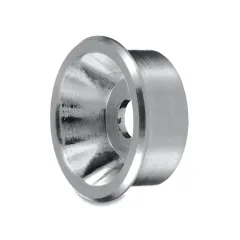 Edelstahl matt Design Glasklemme 44 - Flachmontage - Glas 8-12.76mm
