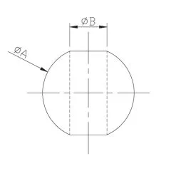 Edelstahl Zierring 30 mm fr Edelstahlstab 12 mm