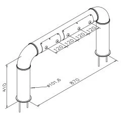 Modell 2550 - 101.6 mm 5 ltg Edelstahl Schanksule