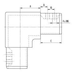 Edelstahl Rohrverbinder 90 fr Nutrohr  48,3 mm