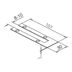 Endkappen Serie 107 - 1 Paar silber eloxiert Glas 10 - 10,76 mm