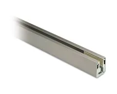 Alu Glasprofil 41x30x41mm - Edelstahl Design - Glas 8-8,76mm - 200cm