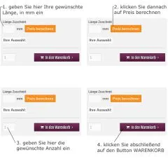Edelstahl Nutrohr vierkant 30x30 - Zuschnitt nach Wunsch