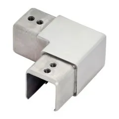 Nutrohr 25x25 mm Eckbogen 90 horizontal Edelstahl