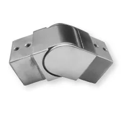 Nutrohr 40x40 mm Gelenkbogen Innenecke Edelstahl