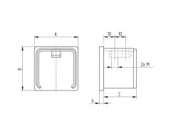 Nutrohr 40x40 mm Endkappe Edelstahl