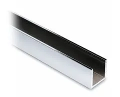 Alu U-Profil 20x20x20mm Chrom Design - Zuschnitt
