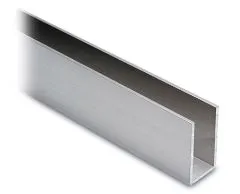 Alu U-Profil 40x20x40mm Edelstahleffekt - Zuschnitt