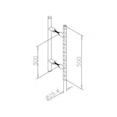Chrom Design Trgriff 475905 - Griff 25.4mm - Grifflnge 50cm