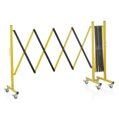 Absperr Scherengitter - Aluminium - Gelb Schwarz